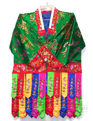 (십장생) 연꽃작두복 (초록, 모자포함) 작두옷 무속옷 신복 무속의상