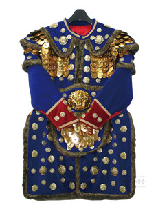 이순신 털장군복 (파랑, 반 비늘, 모자 포함) 이순신장군복 장군의대 장군옷 신복