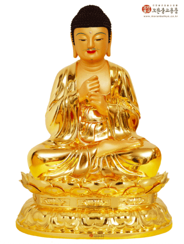 비로자나불 (동,순금) 3자 좌대8치 비로자나부처님 비로자나불상 동불 금불상 법당용품