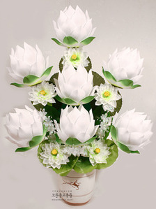 보카시연꽃등大(전기)- 흰색
