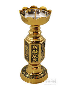 (금색주물) 육각불심 촛대 (높이24cm(小), 30cm(中), 40cm(大)