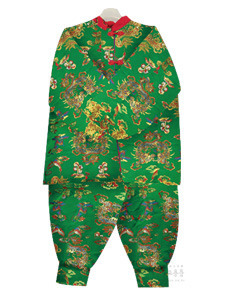 사신복_투피스 (강시모자 포함) 초록 (사신복 중국투피스 중국옷 신복 무속의상)