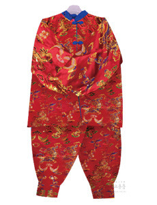 사신복_투피스 (강시모자 포함) 빨강 (사신복 중국투피스 중국옷 신복 무속의상)