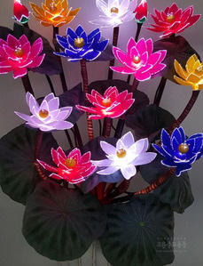 광섬유꽃-12송이 연꽃 (칼라)