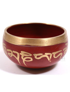 티벳 전통 좌종-레드1  (싱잉볼, Singing Bowl) 지름 9cm