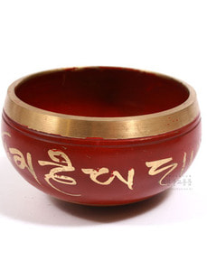 티벳 전통 좌종-레드2  (싱잉볼, Singing Bowl) 지름 9cm