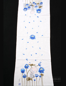꽃 머플러 (죽순면, 일반면) 100개 이상 사찰명 인쇄가능 (연꽃색상 랜덤)
