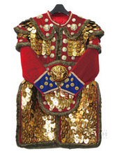 이순신 털장군복 (빨강, 전체 비늘, 모자 포함) 이순신장군복 장군의대 장군옷 신복
