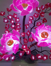 광섬유꽃-3송이 연꽃매화 (분홍)